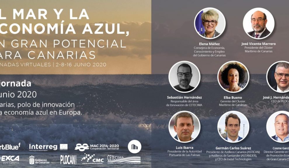Cartel Jornadas Virtuales Día de los Océanos | Foto: CLÚSTER MARINO MARÍTIMO DE CANARIAS