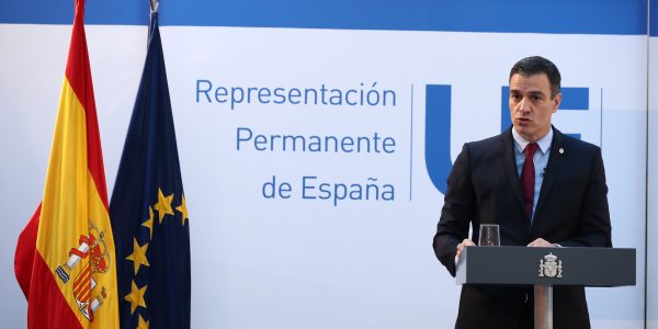 Pedro Sánchez durante el Consejo Europeo | Foto: FERNANDO CALVO