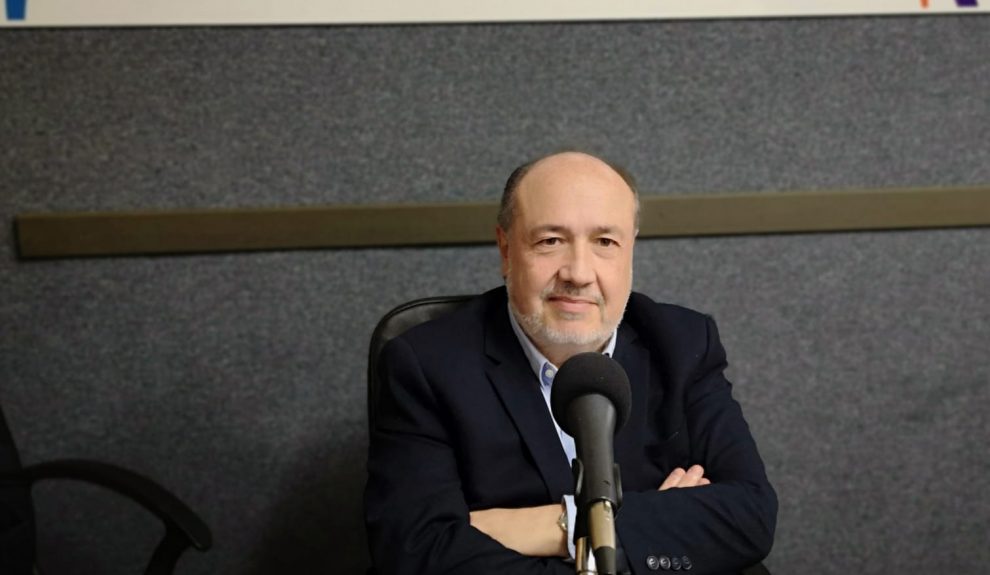 Francisco Fernández de Pedro en los estudios de El Espejo Canario