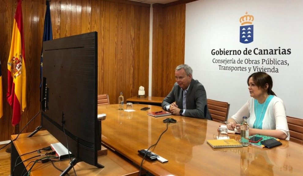 Chano Franquis y Maribel Santana | Foto: CONSEJERÍA DE OBRAS PÚBLICAS, TRANSPORTE Y VIVIENDA DEL GOBIERNO DE CANARIAS