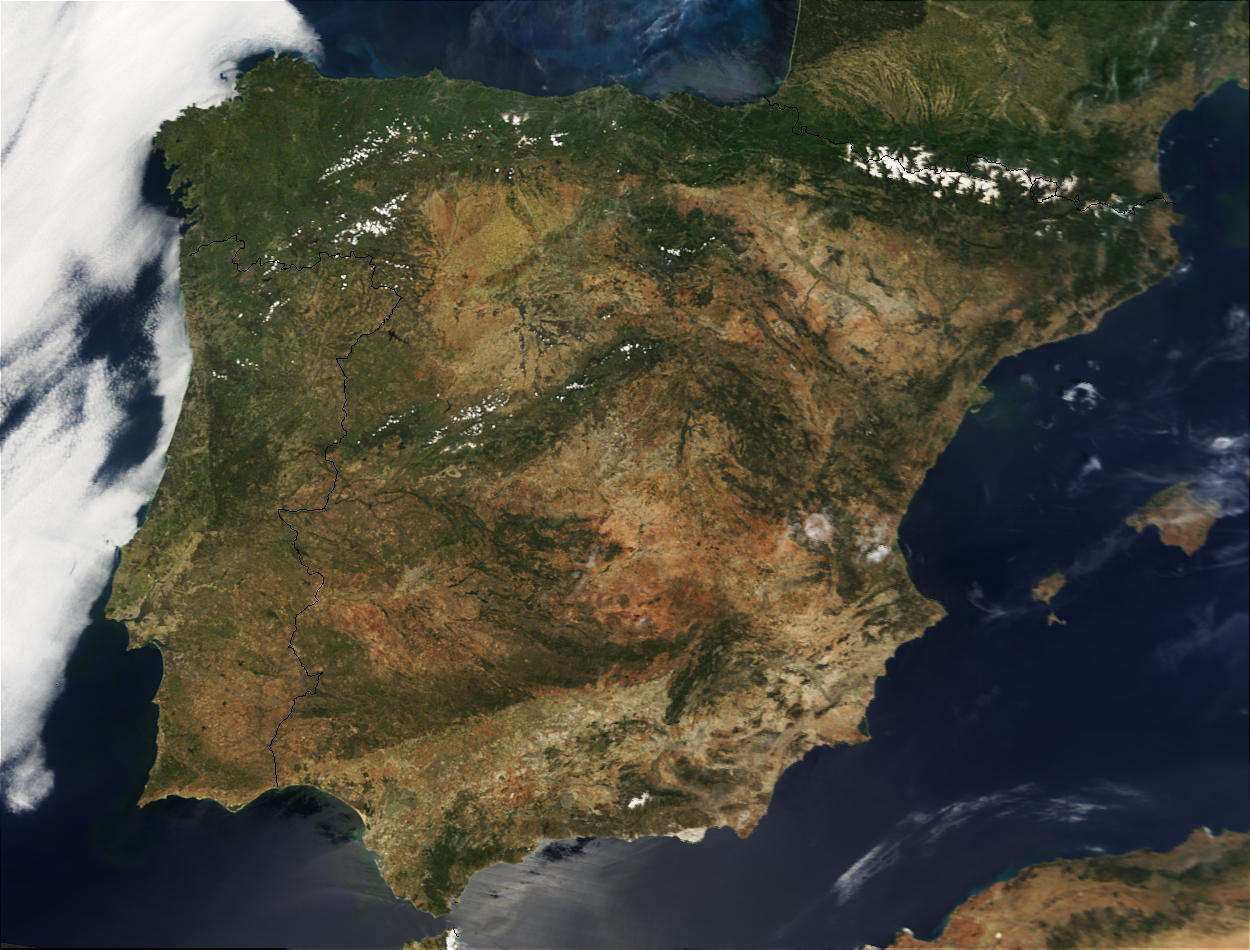 Mapa de la península ibérica Mapa de la península ibérica
