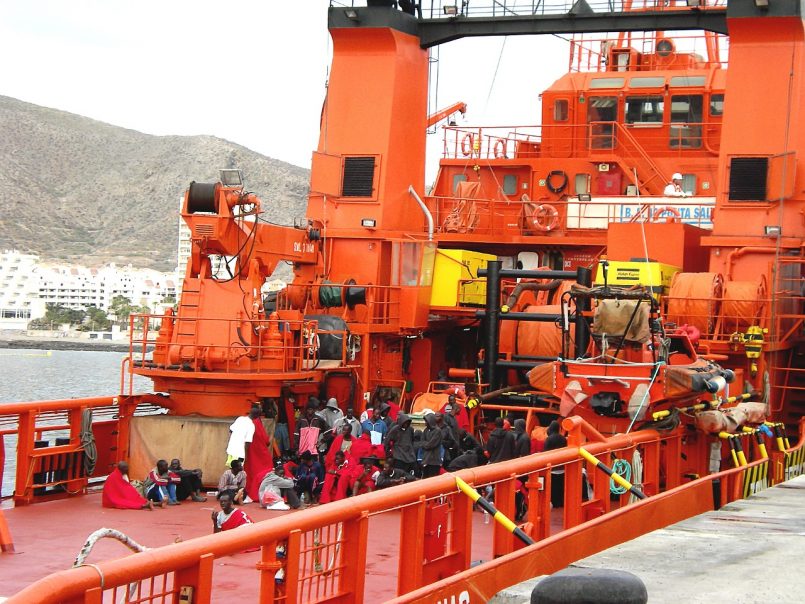 Lancha de salvamento con personas a bordo | Foto: Archivo