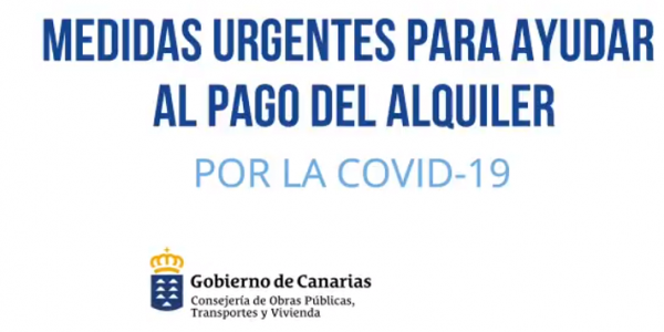 Cartel Medidas para Ayudar al Pago del Alquiler por la Covid 19 | Foto: GOBIERNO DE CANARIAS