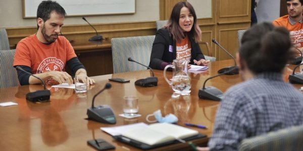 Reunión del Sindicato de Inquilinas e Inquilinos con Pablo Iglesias | Foto: SINDICATO DE INQUILINAS E INQUILINOS