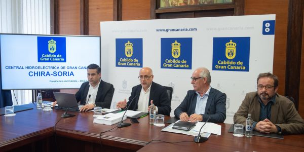 Antonio Morales presentando el proyecto de Chira-Soria en 2019 | CABILDO DE GRAN CANARIA