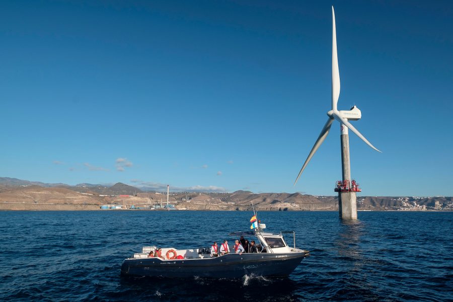 Aerogenerador marino en la costa grancanaria | PLOCAN Aerogenerador marino en la costa grancanaria | PLOCAN