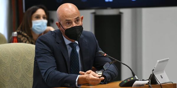 Gonzalo Piernavieja en su intervención en comisión parlamentaria el pasado viernes | PARLAMENTO DE CANARIAS