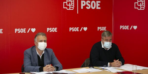 Jorge González (dcha.) en la Comisión Ejecutiva Regional socialista del pasado viernes | PSOE CANARIAS