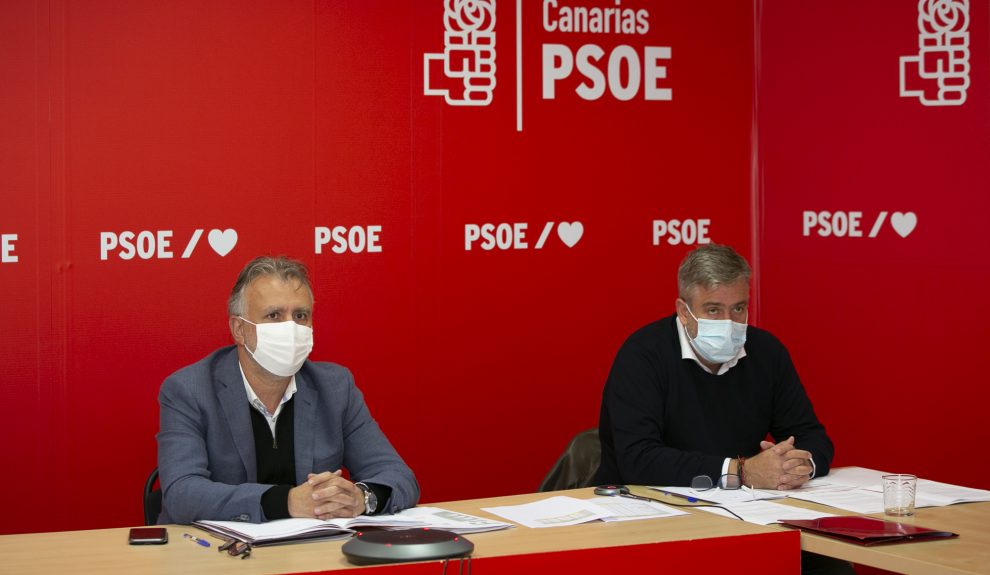 Jorge González (dcha.) en la Comisión Ejecutiva Regional socialista del pasado viernes | PSOE CANARIAS