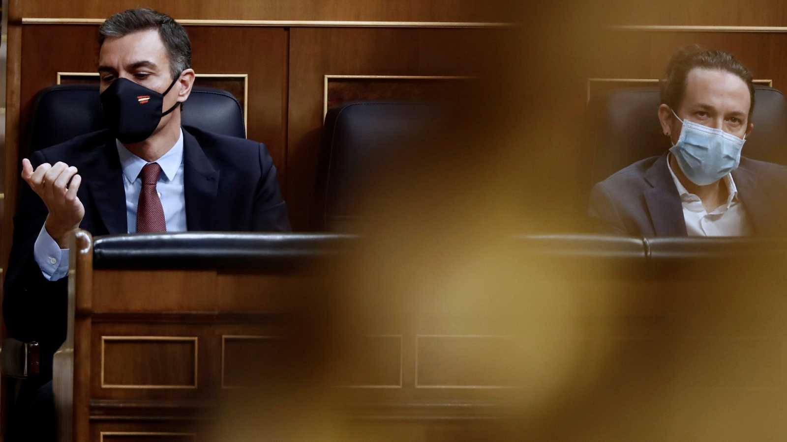 Pedro Sánchez y Pablo Iglesias en el Congreso de los Diputados el pasado miércoles | TVE Pedro Sánchez y Pablo Iglesias en el Congreso de los Diputados el pasado miércoles | TVE