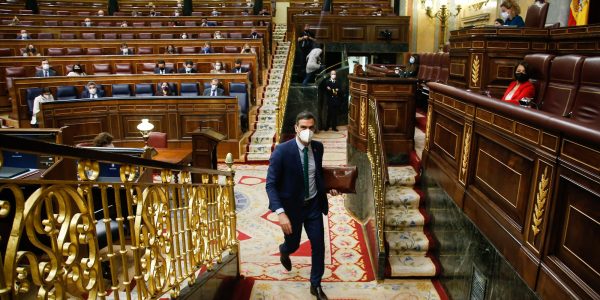 Pedro Sánchez saliendo del Congreso de los Diputados en la sesión de control al Gobierno el pasado miércoles | LA MONCLOA