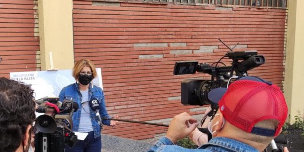 Pepa Luzardo en rueda de prensa ayer | PP LAS PALMAS DE GRAN CANARIA