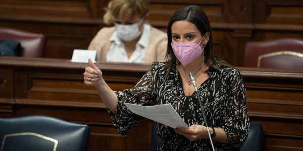Yaiza Castilla en el Parlamento de Canarias ayer | GOBIERNO DE CANARIAS