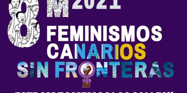Cartel por el 8 de marzo, día de la mujer | PLATAFORMA FEMINISTA 8M TENERIFE Y RED FEMINISTA DE GRAN CANARIA