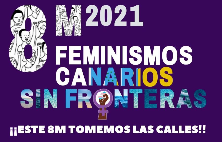 Cartel por el 8 de marzo, día de la mujer | PLATAFORMA FEMINISTA 8M TENERIFE Y RED FEMINISTA DE GRAN CANARIA