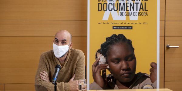 David Baute en la presentación del festival en el Cabildo de Tenerife el pasado miércoles | MIRADASDOC