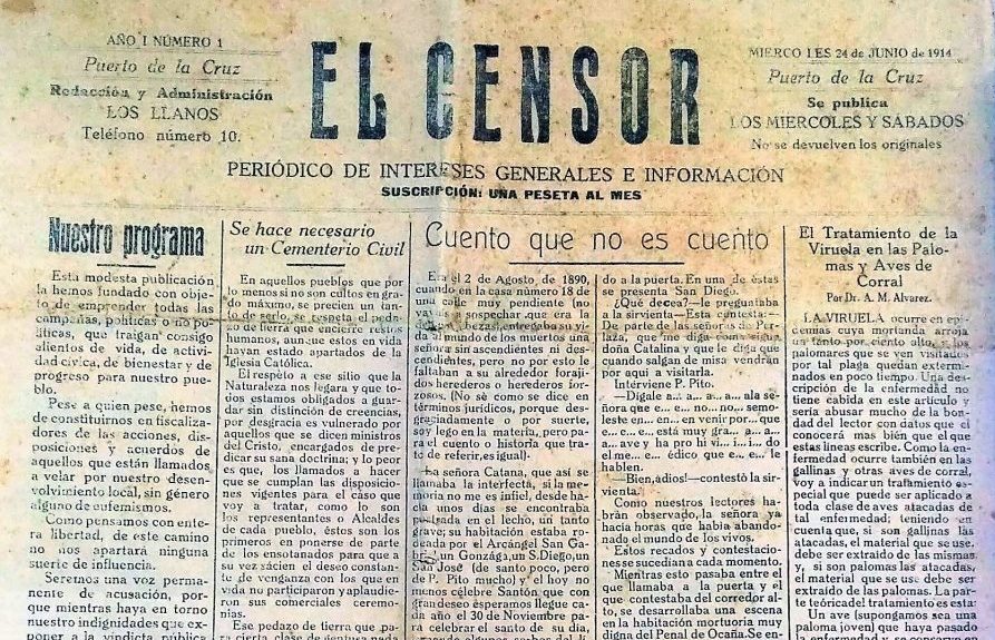 Primer número de El Censor | UNIVERSIDAD DE LA LAGUNA