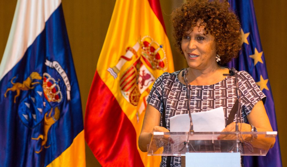 María Auxiliadora Díaz en la presentación de la cátedra Derechos Humanos y Estudios Críticos de Género en 2018 | ULPGC
