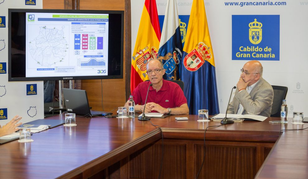 Roque Calero (izq.) junto a Antonio Morales en 2017 | CABILDO DE GRAN CANARIA