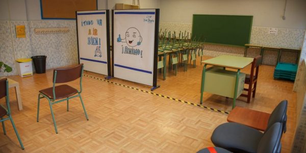 Aula escolar con medidas anticovid | GOBIERNO DE CANARIAS