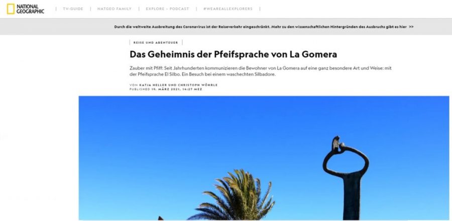 Reportaje de National Geographic Alemania sobre el silbo gomero | CABILDO DE LA GOMERA Reportaje de National Geographic Alemania sobre el silbo gomero | CABILDO DE LA GOMERA