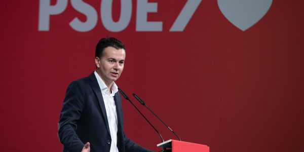 Héctor Gómez en acto de campaña en 2019 | PSOE