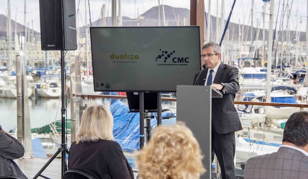 Juan Carlos Lauder en la presentación del estudio ayer | CLÚSTER MARÍTIMO DE CANARIAS