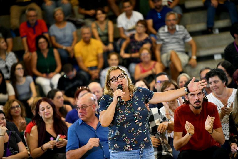 Meri Pita en un mítin en Las Palmas de Gran Canaria en 2019 | PODEMOS