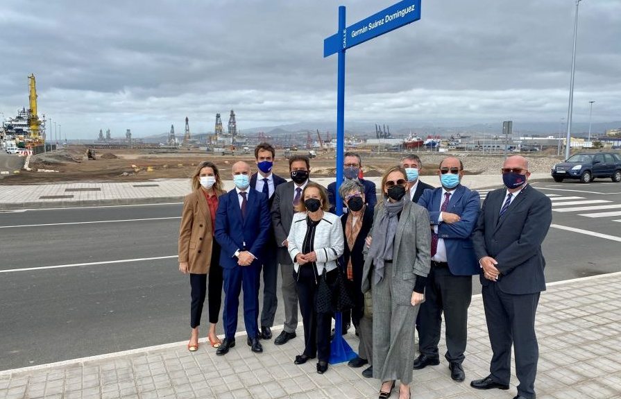 Inauguración de la calle Germán Suárez Domínguez ayer | AUTORIDAD PORTUARIA DE LAS PALMAS