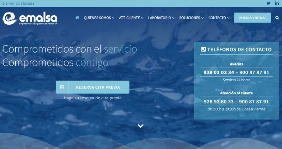 Página de inicio de la web de la empresa | EMALSA