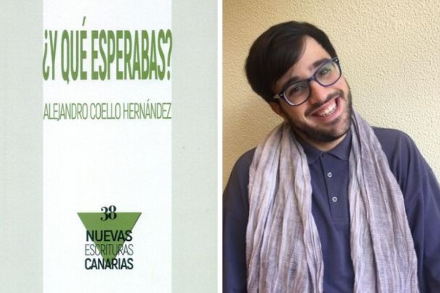 Alejandro Coello y la portada de su libro | CONSEJERÍA DE CULTURA DEL GOBIERNO DE CANARIAS