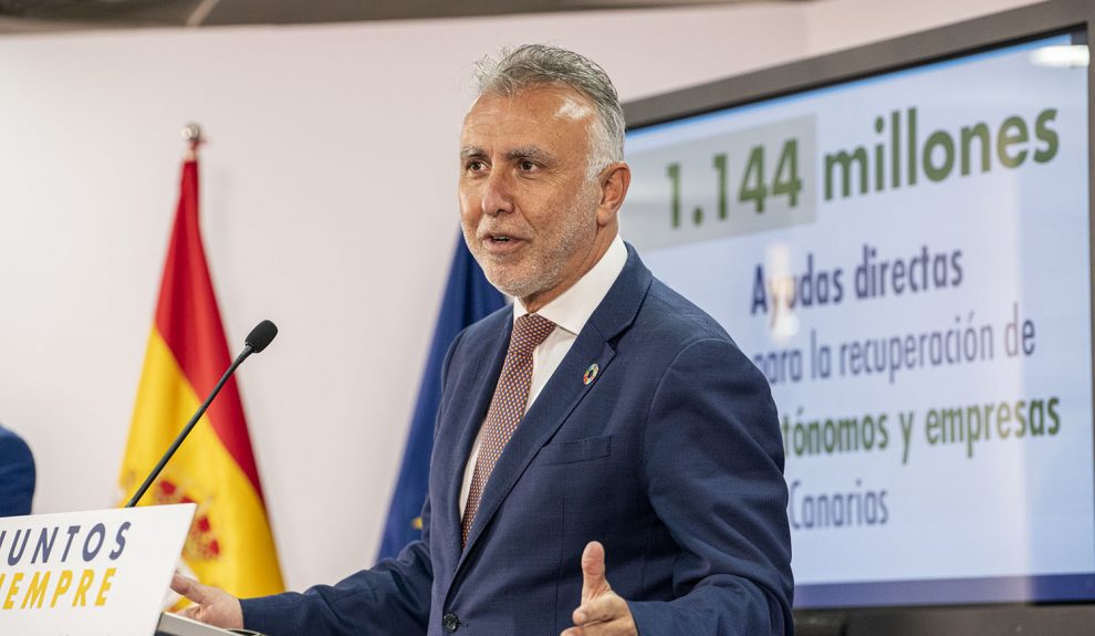 Ángel Víctor Torres presentando el decreto ley después del consejo de gobierno el pasado viernes | PRESIDENCIA DEL GOBIERNO DE CANARIAS