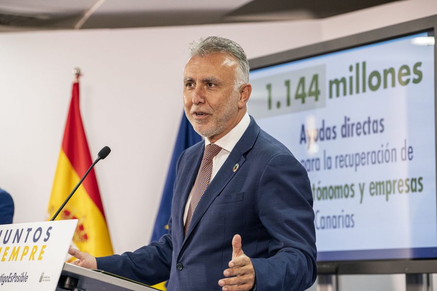 Ángel Víctor Torres presentando el decreto ley después del consejo de gobierno el pasado viernes | PRESIDENCIA DEL GOBIERNO DE CANARIAS