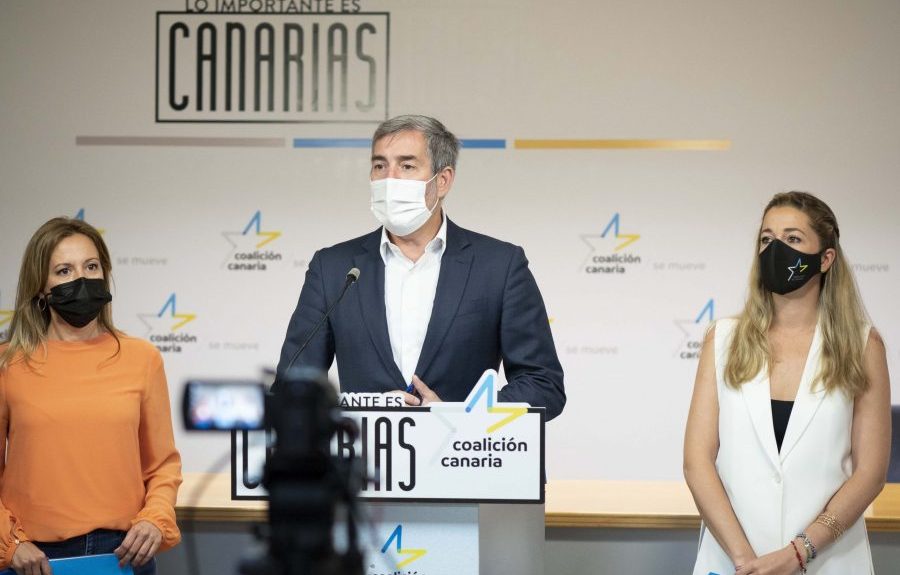 Fernando Clavijo en rueda de prensa el pasado sábado | COALICIÓN CANARIA