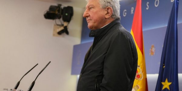 Pedro Quevedo en la sala de prensa del Congreso de los Diputados | Foto: Nueva Canarias