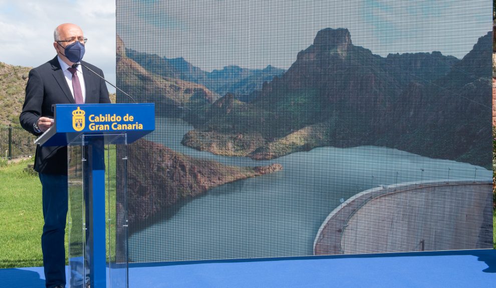 Antonio Morales en la presentación del Salto de Chira el pasado mayo | CABILDO DE GRAN CANARIA