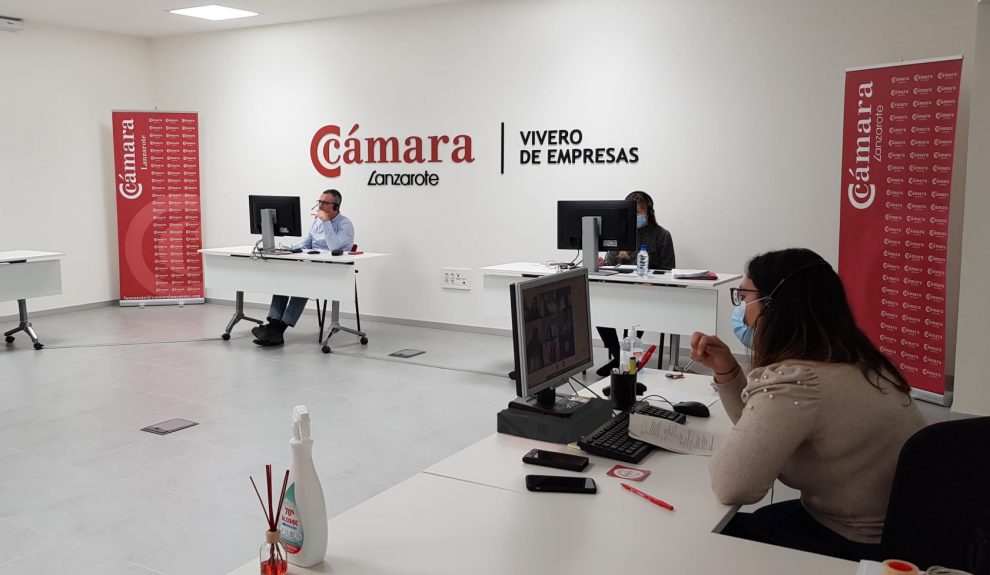 Trabajadores en la sede | CÁMARA DE COMERCIO DE LANZAROTE Y LA GRACIOSA