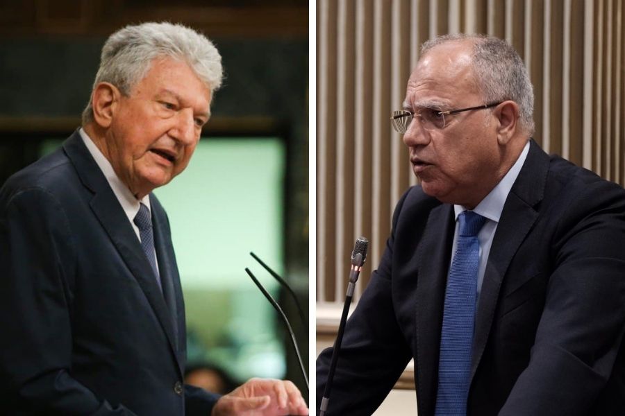 Pedro Quevedo (izq.) y Casimiro Curbelo Pedro Quevedo (izq.) y Casimiro Curbelo