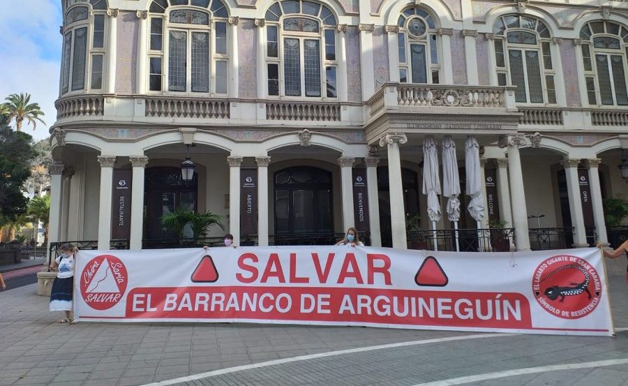 Miembros de la plataforma manifestándose el pasado junio | Foto: Plataforma Salvar Chira-Soria Miembros de la plataforma manifestándose el pasado junio | Foto: Plataforma Salvar Chira-Soria