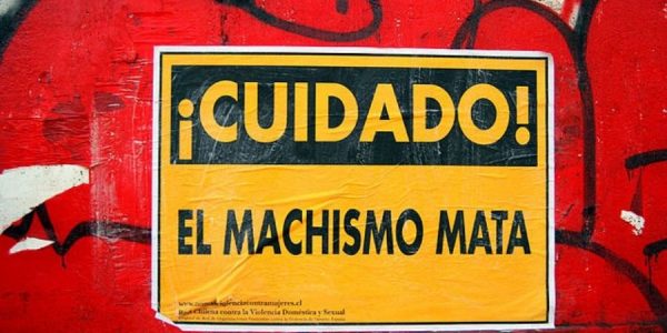 Cartel alertando de la violencia machista