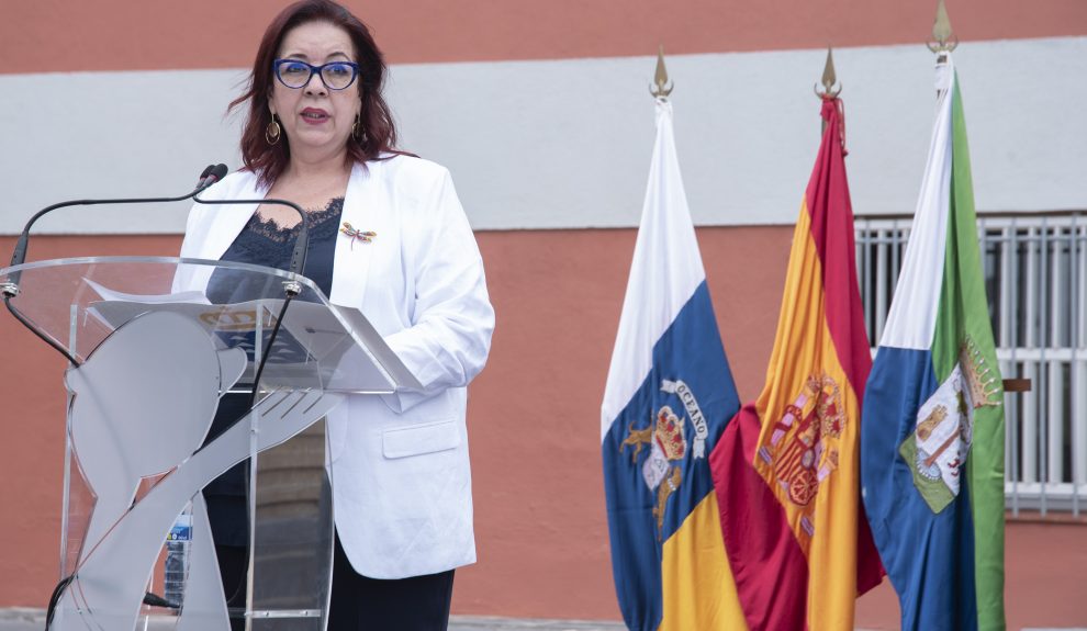 Manuela Armas, el pasado 10 de septiembre en la inauguración del curso escolar | CONSEJERÍA DE EDUCACIÓN DEL GOBIERNO DE CANARIAS