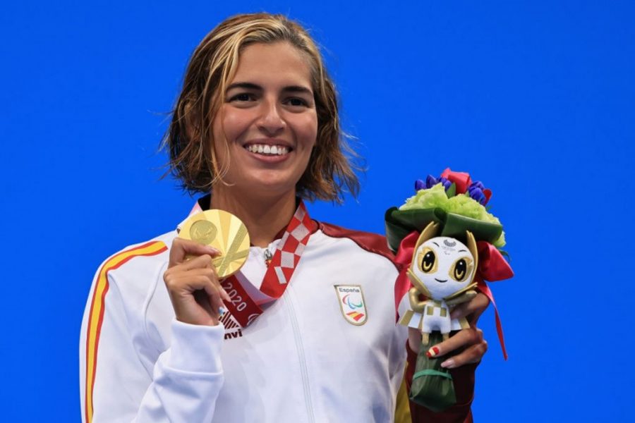 Michelle Alonso recibiendo su medalla en los últimos Juegos Paralímpicos | ARCHIVO Michelle Alonso recibiendo su medalla en los últimos Juegos Paralímpicos | ARCHIVO