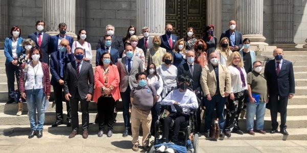 Los colectivos de personas con discapacidad en el Congreso de los Diputados el día que se aprobó la reforma de la legislación civil y procesal para el apoyo a las personas con discapacidad en el ejercicio de su capacidad jurídica el pasado mayo | MONCLOA