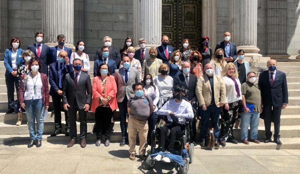 Los colectivos de personas con discapacidad en el Congreso de los Diputados el día que se aprobó la reforma de la legislación civil y procesal para el apoyo a las personas con discapacidad en el ejercicio de su capacidad jurídica el pasado mayo | MONCLOA