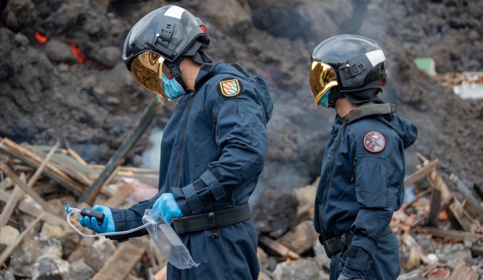 Agentes de la UME en La Palma | Foto: Delegación del Gobierno en Canarias