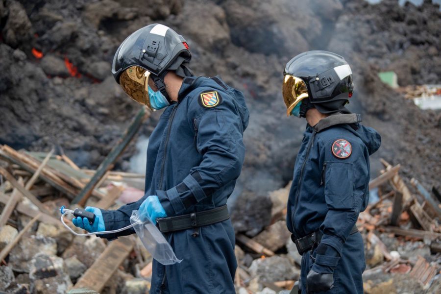 Agentes de la UME en La Palma | Foto: Delegación del Gobierno en Canarias Agentes de la UME en La Palma | Foto: Delegación del Gobierno en Canarias