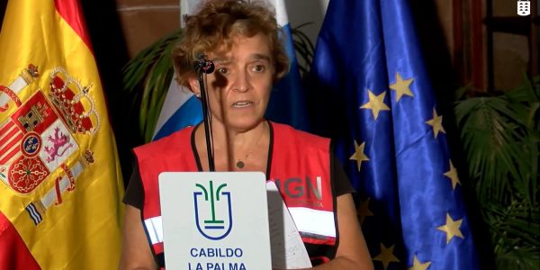 María José Blanco durante una comparecencia de prensa