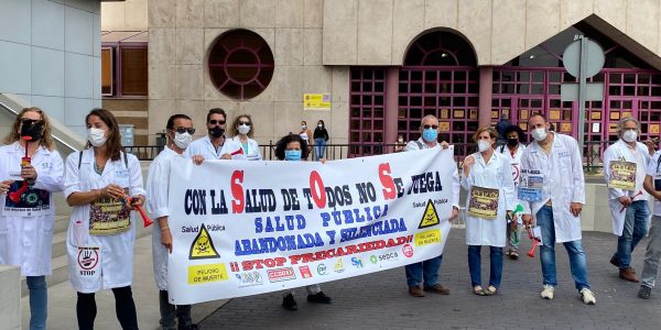 Acción de protesta de inspectores de Salud Pública | Foto: ISP