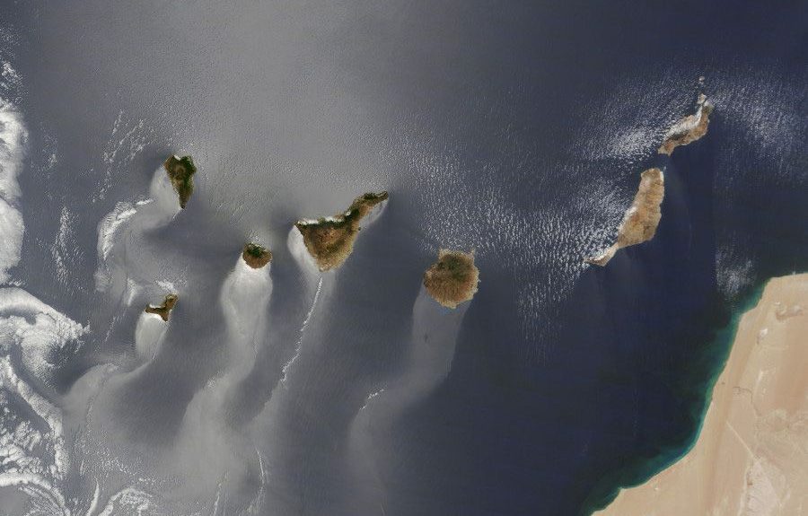 Foto de Canarias | Foto: Satélite Terra de la NASA.