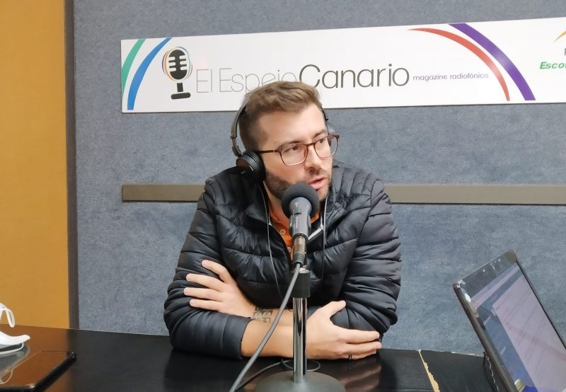 Aridane González en los estudios de El Espejo Canario Aridane González en los estudios de El Espejo Canario